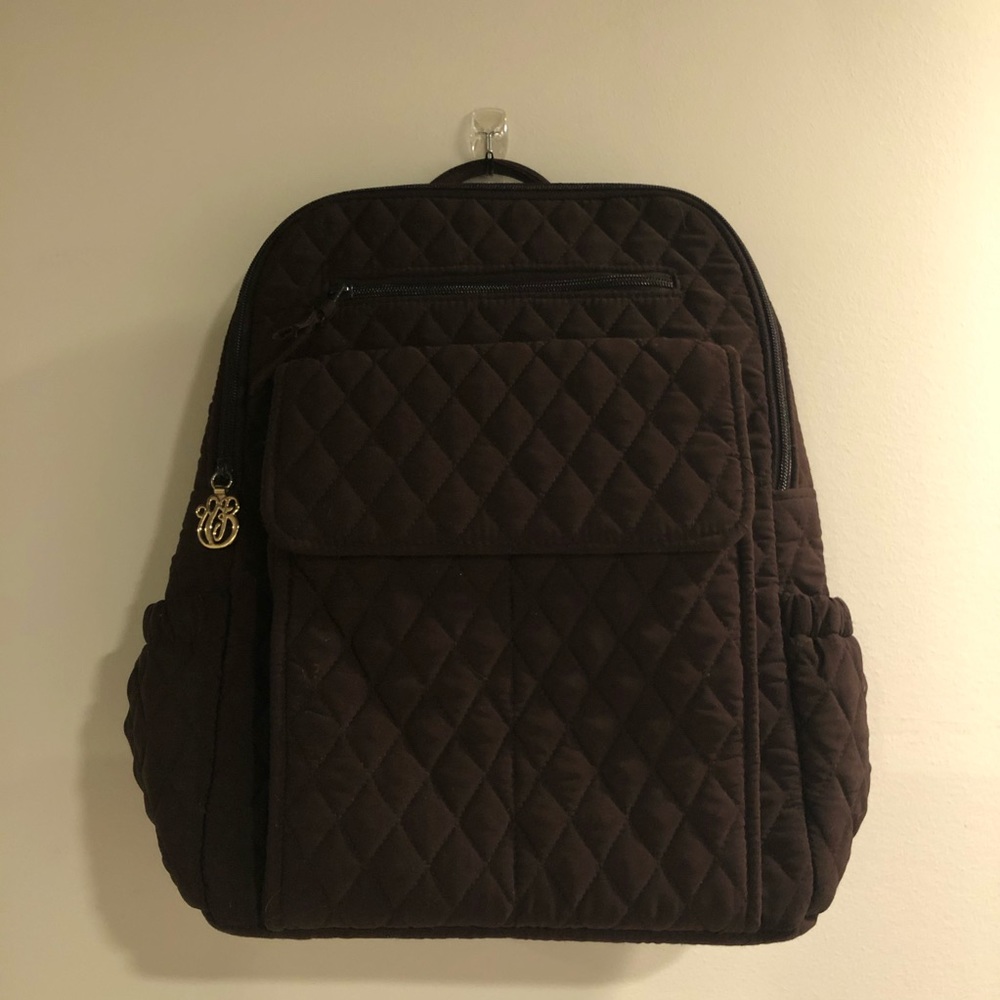 Vera Bradley Chocolate Brown Quilted Backpack